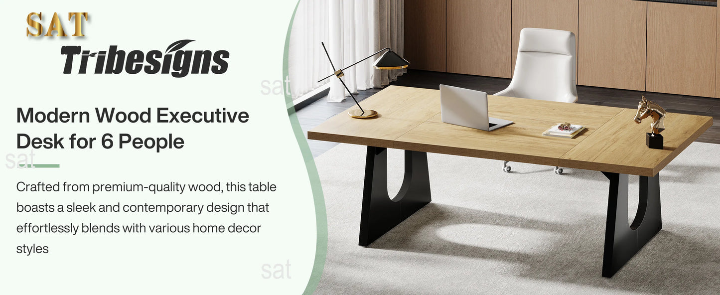 70.9-Inch Executive Desk Computer Office Desk Modern Simple Desk with Large Desktop for Home Office Study