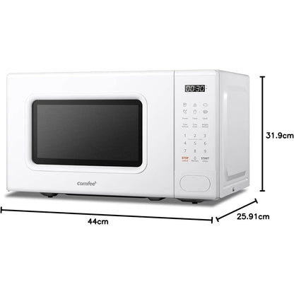 COMFEE 700w 20 Litre Digital Microwave Oven with 6 Cooking Presets, Express Cook, 11 Power Levels, Defrost, and Memory Function