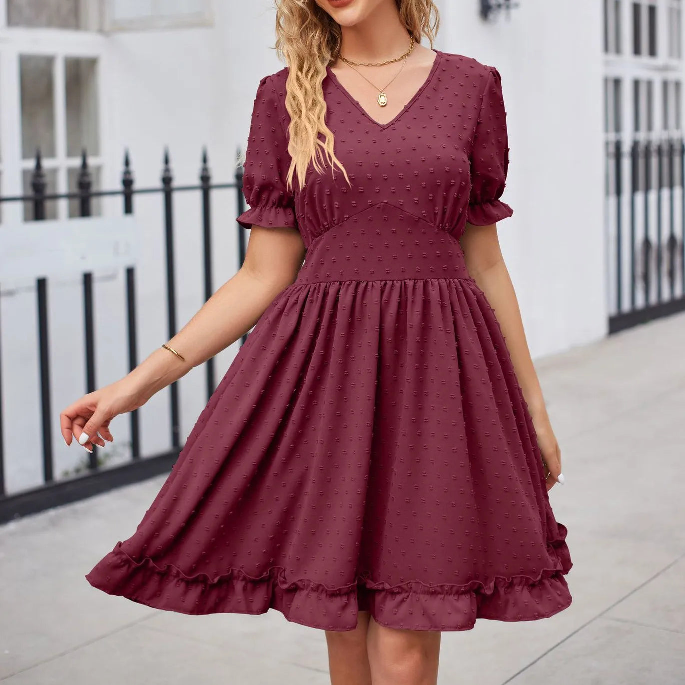 Elegant Bodycon Sexy Cotton Women'S Dress