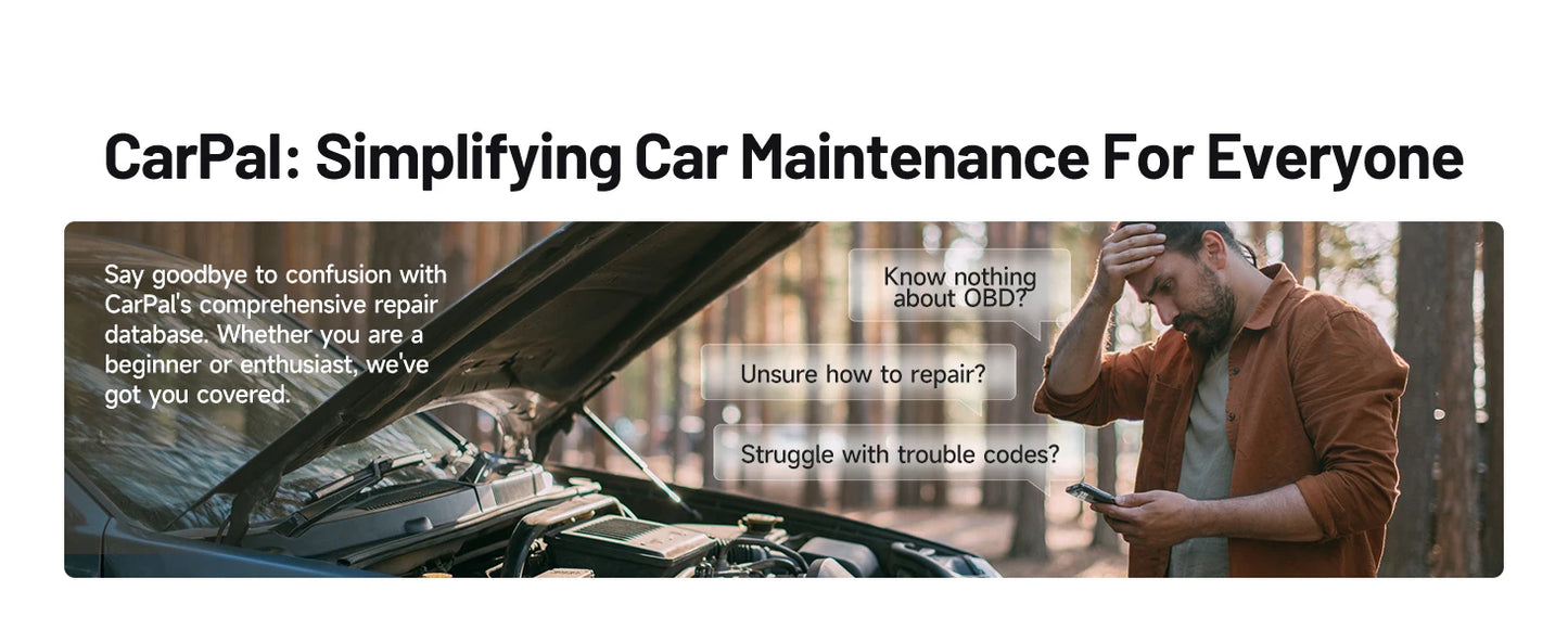 TOPDON Carpal OBD2 Scanner for Car All System Diagnostic Tool Vehicle Health Check Smog Check Battery Test IOS Android  BT 5.0