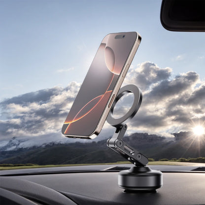 Foldable Magnetic Electric Vacuum Car Phone Holder 360° Rotating Vacuum Adsorption Car Mount Mobile Phone Holder Aluminum Alloy