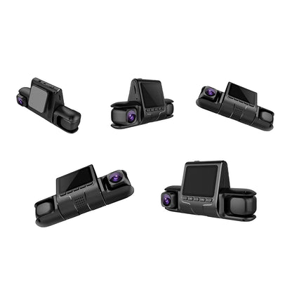 3 Lens Car DVR Dash Cam HD 1080P Dash Camera G-Sensor Auto Video Recorder 24H Parking Monitoring Dashcam Car Front Rear Camera