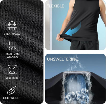 TURLAT Men's Workout Tank Tops Quick Dry Sleeveless Shirts for Men