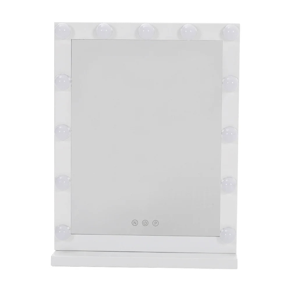 Dimmable LED Light Makeup Mirror for Bedroom, 42x52CM