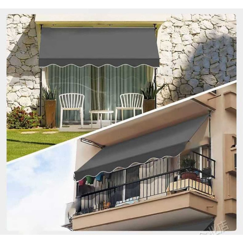 Folding Telescopic Canopy , Awning Roof Balcony Courtyard Household Rainproof