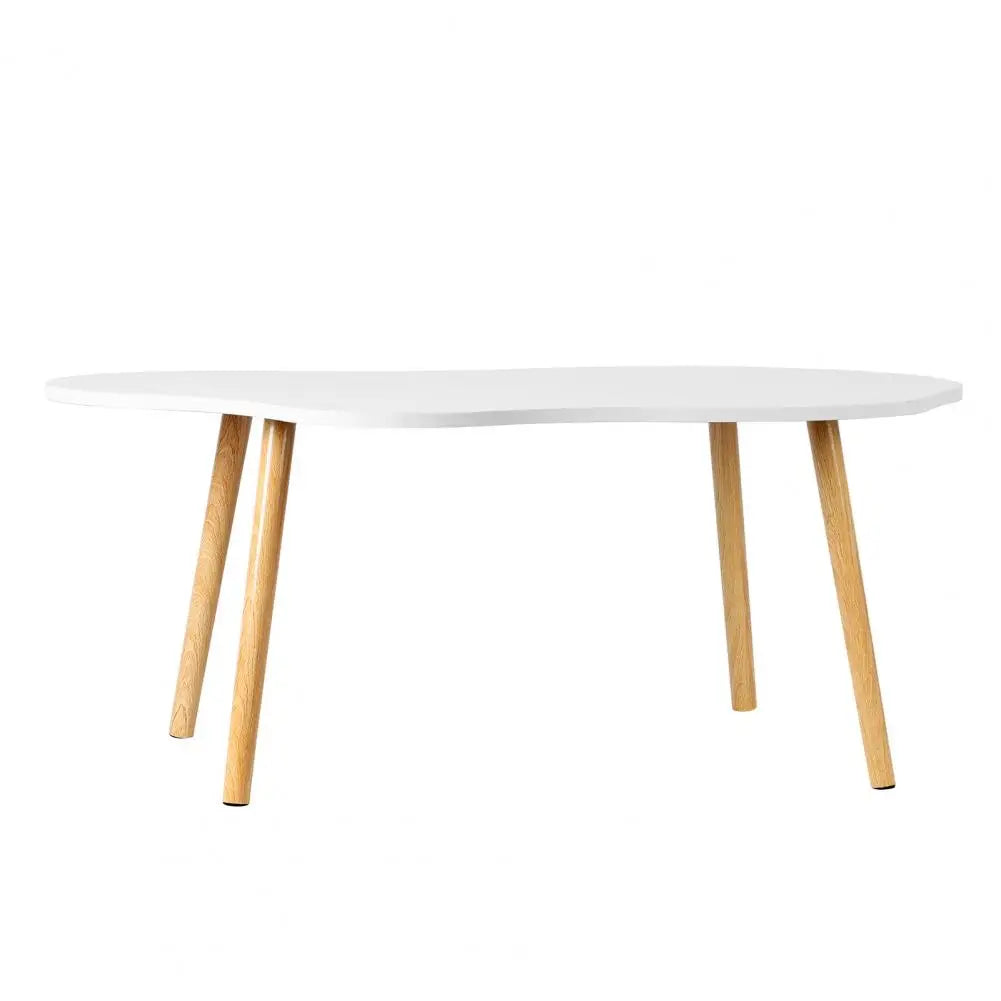 Mid Century Modern Tea Table, Small Coffee Table, Living Room Center Minimalist Display Coffee Table with Cloud Shape