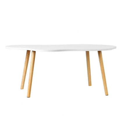 Mid Century Modern Tea Table, Small Coffee Table, Living Room Center Minimalist Display Coffee Table with Cloud Shape