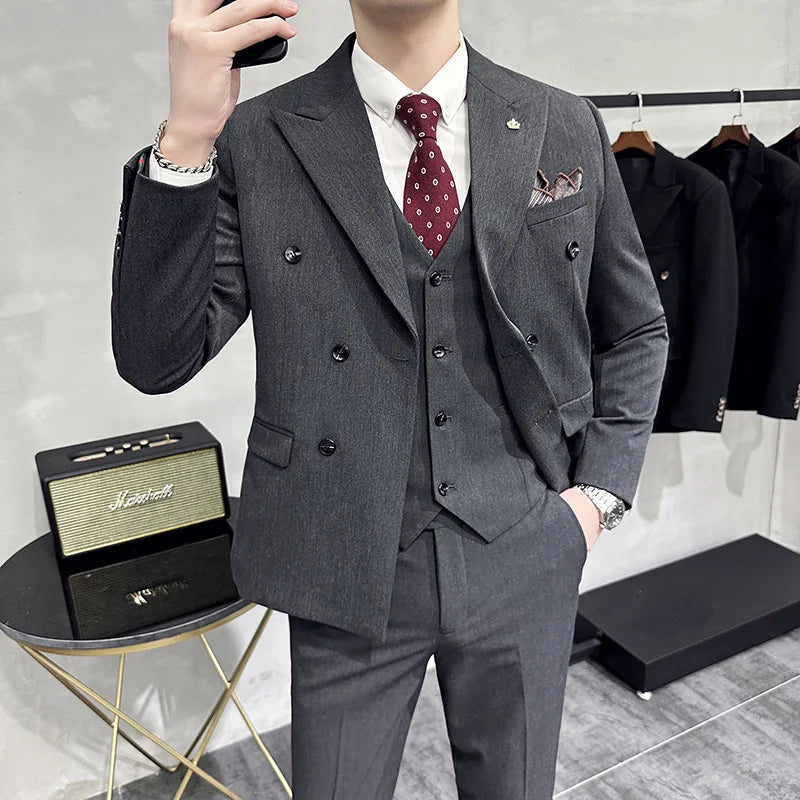 Mens Suit 3Pcs Set