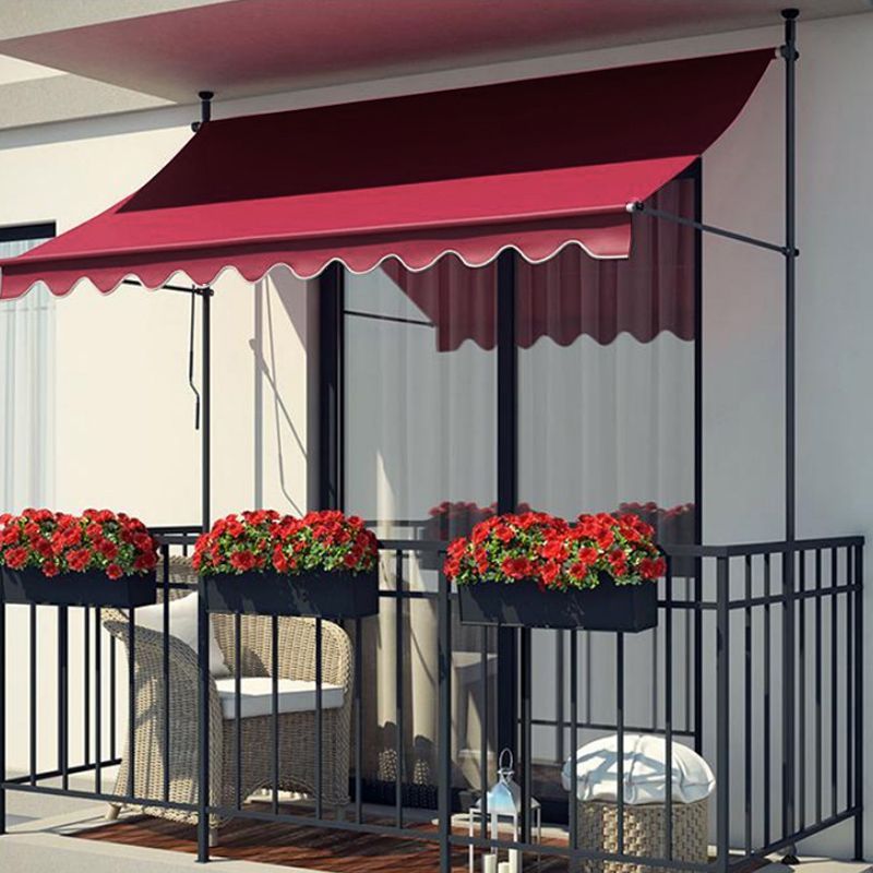 Folding Telescopic Canopy , Awning Roof Balcony Courtyard Household Rainproof