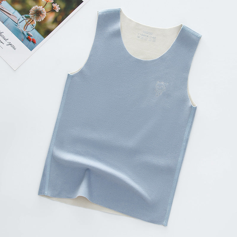 Children's Trackless Double Sided Brushed Sleeveless Undercoat