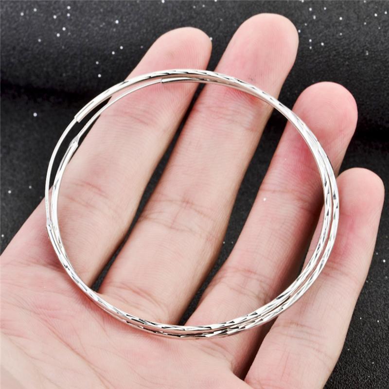 925 Sterling Silver Circle Endless Hoop Earrings as Gifts for Women