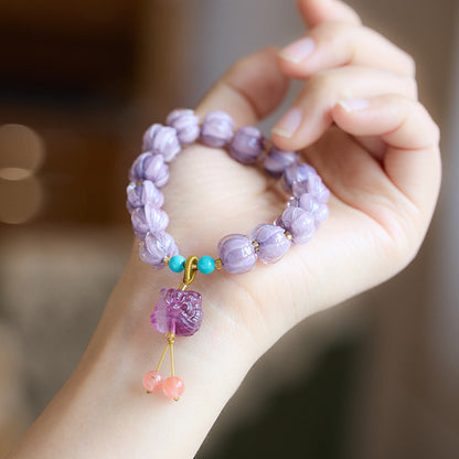 Twilight Purple Glazed Female Xingshi Bracelet