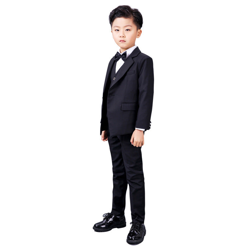 Children's Black Suit Boy Dress Suit Flower Girl Suit Wedding Show