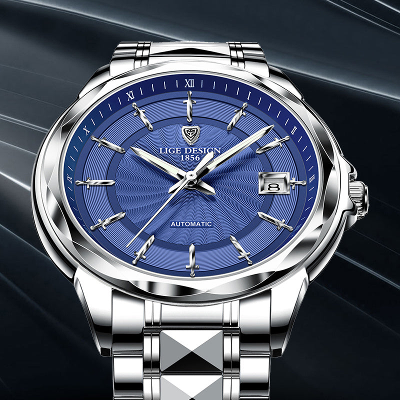 Lige New Tungsten Steel Watch Classic Business High-end Mechanical Watch