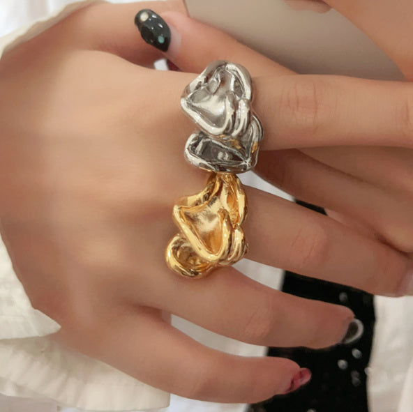 Exaggerated Western Texture Index Finger Ring