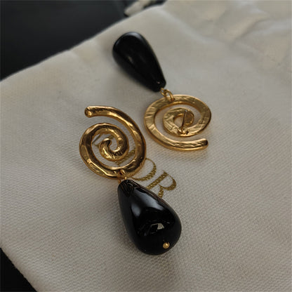 Women's Drop Earrings Fashion Obsidian