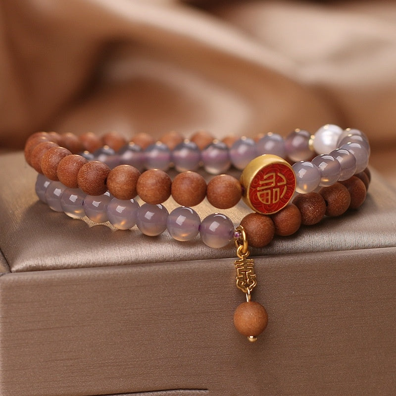 Ethnic Style Multi-layer Sandalwood Prayer Beads Bracelet