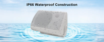 Herdio 2PCS 5.25'' 300W Indoor Outdoor Bluetooth Speakers Waterproof Wired Wall Mount Active Speakers For Patio Garage Deck Home