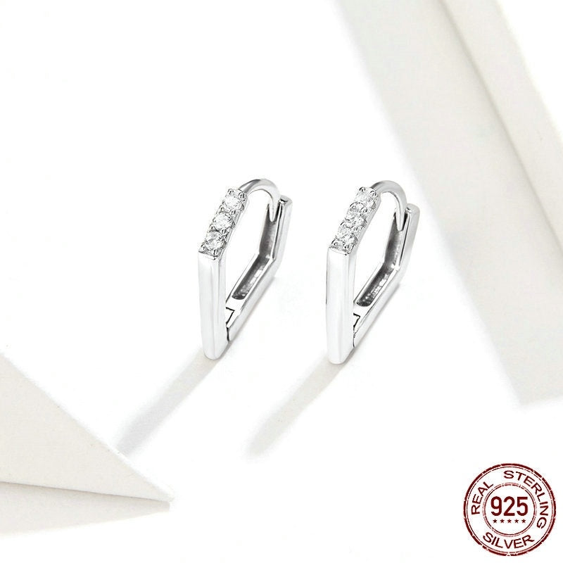 925 Silver Irregular Geometric Earrings