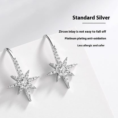 Eight Awn Star Stud Earrings For Women