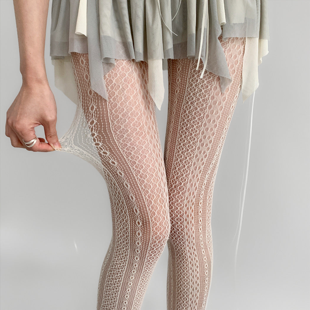 Lace Mesh Stockings Women's Thin Hollow Pantyhose