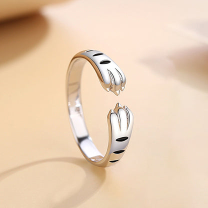 Fashion Personality Cat's Paw Couple Couple Rings