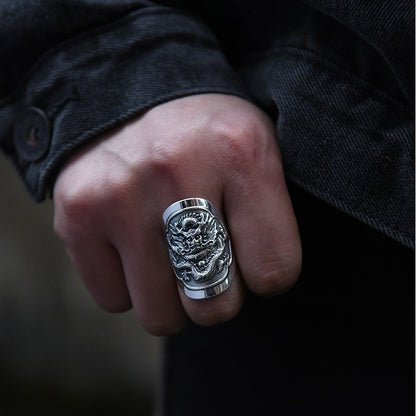 Male Domineering Exaggerated Retro Dragon Ring