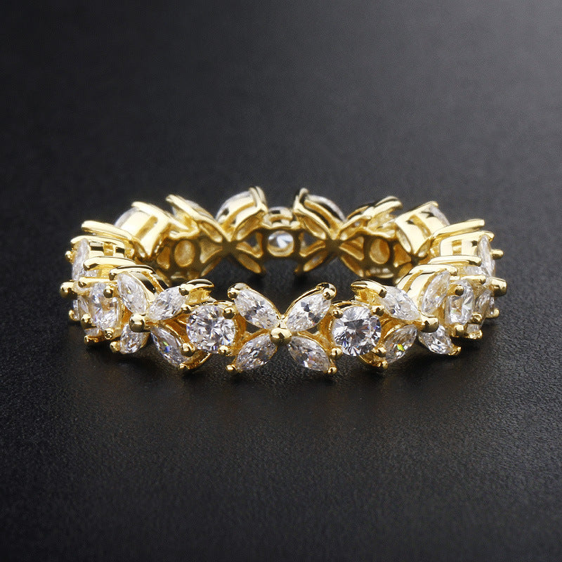 Silver Zircon Ring Full With Diamond
