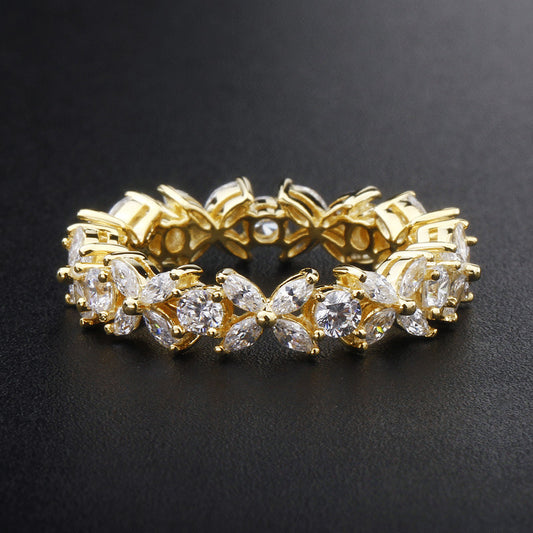 Silver Zircon Ring Full With Diamond