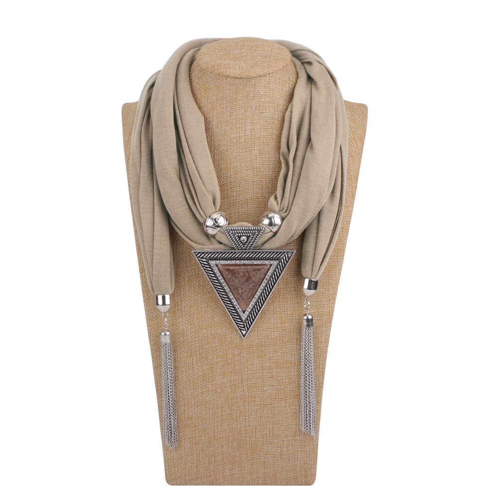 European And American Fashion Jewelry Necklace Scarf Female Resin Alloy