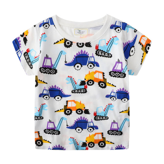 Boys Cute Print Cotton Knit T-Shirt