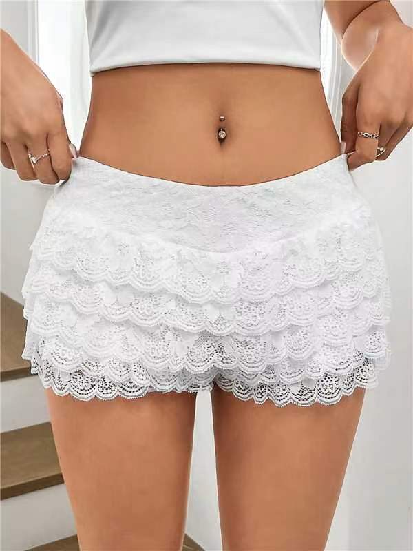 Women's Fashion Lace Ruffle Pants