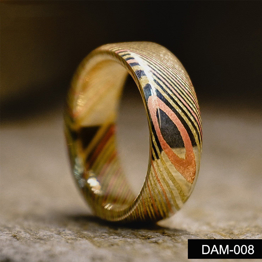 Fashion Personalized Electric Gold Men's Ring