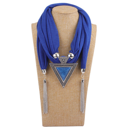 European And American Fashion Jewelry Necklace Scarf Female Resin Alloy