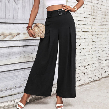 Foreign Trade High Waist Wide Leg Casual Trousers