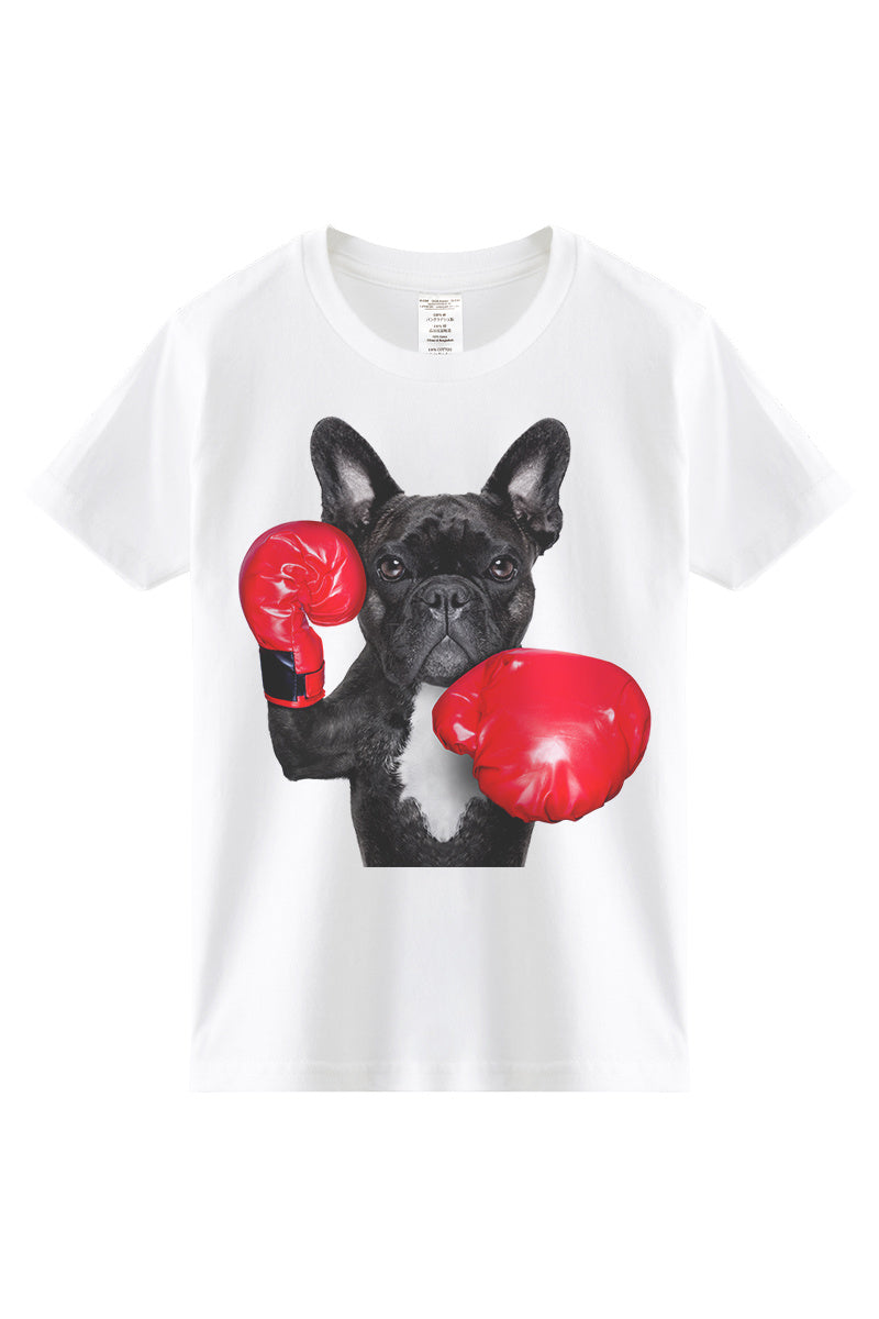 French Bulldog Puppy 3D Printed Children's Short Sleeve T-Shirt