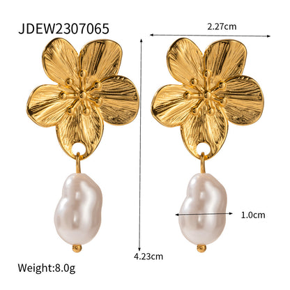 Women's Fashionable All-match Vintage Flower Earrings