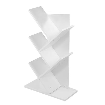 Livingandhome Rustic Standing Tree Bookshelf Wood Display Rack Kids Bookshelf  Bookshelves for Home