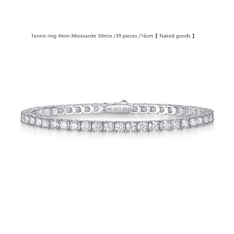 Sterling Silver D Color Moissanite Tennis Bracelet For Women