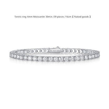 Sterling Silver D Color Moissanite Tennis Bracelet For Women