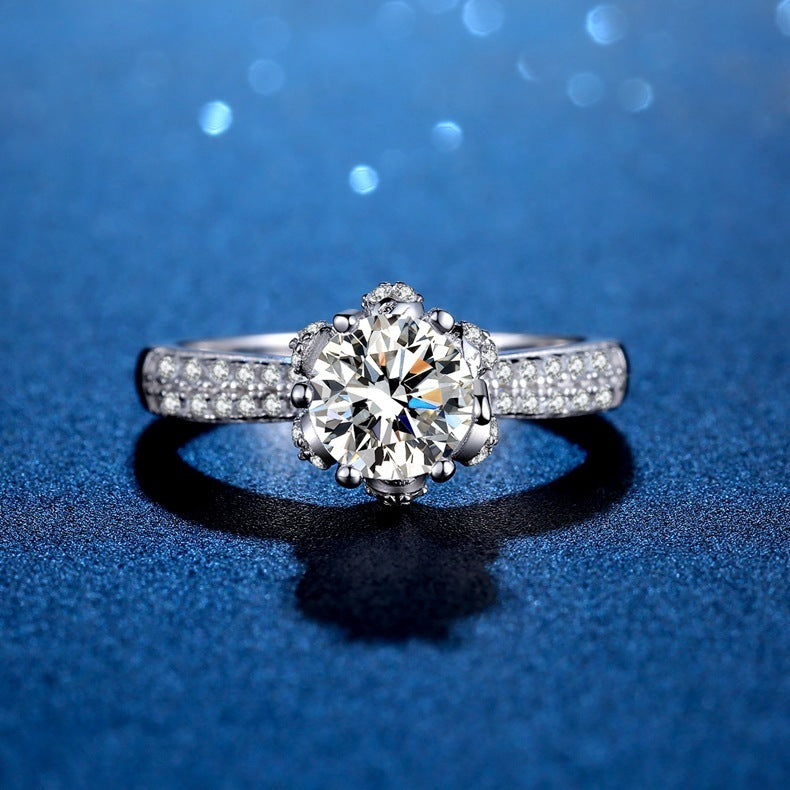 Sterling Silver Ice Queen Bridal Bouquet Ring