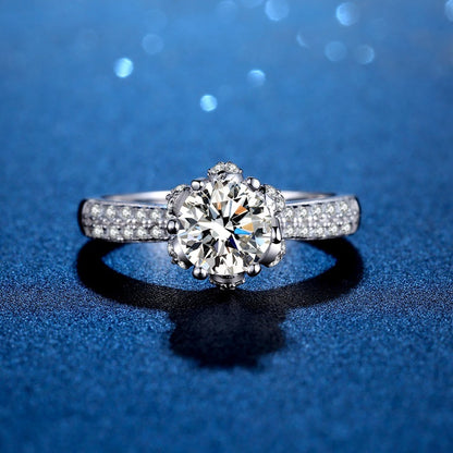 Sterling Silver Ice Queen Bridal Bouquet Ring