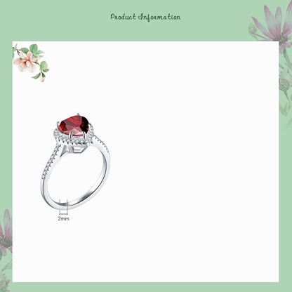 S925 Silver Ring For Female European And American Diamond Love