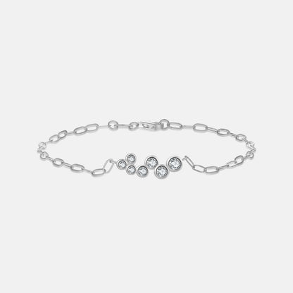 High-grade French S925 Silver Diamond-studded Necklace Bracelet