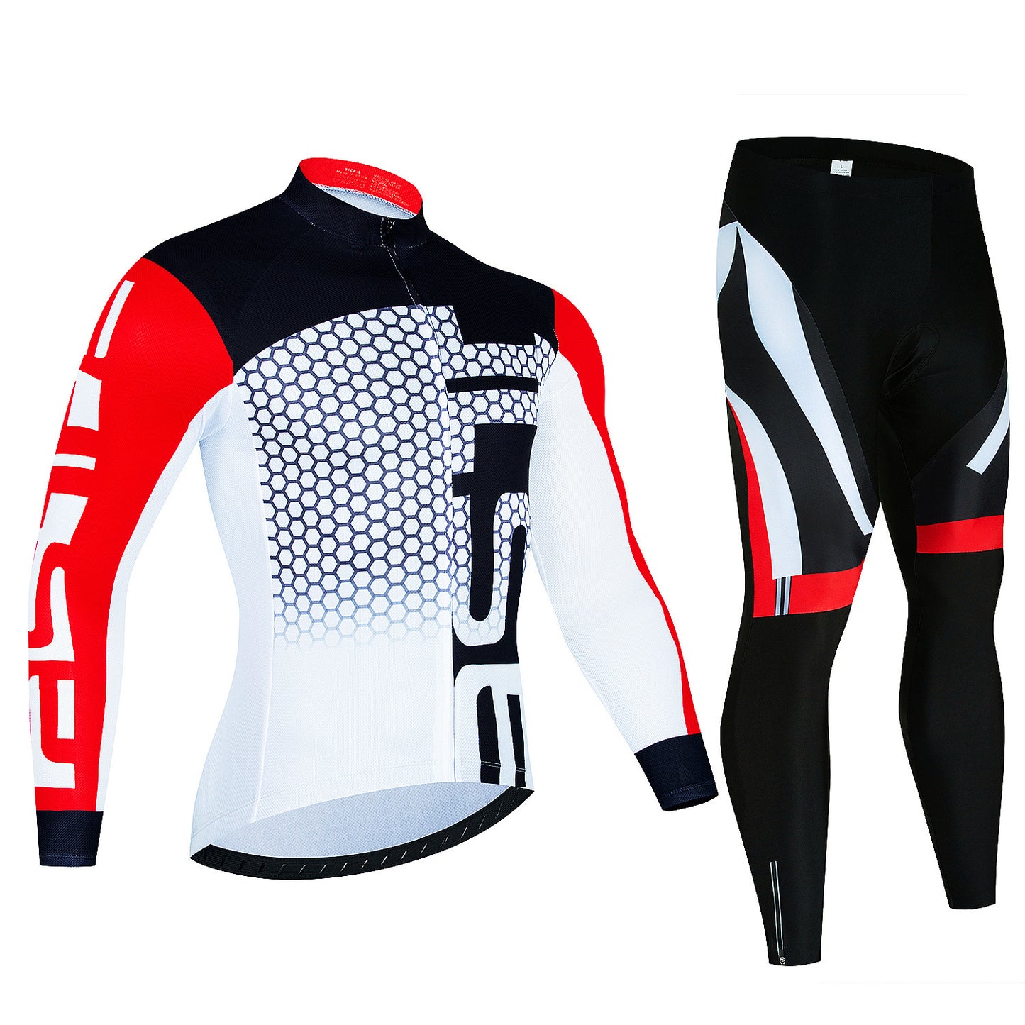 Spring And Autumn Cycling Clothing Long-sleeve Suit Top And Trousers Men's Sweat-wicking Breathable