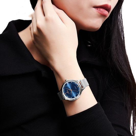 Fashion Electronic Watch Mesh Waterproof Quartz