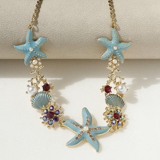 Fashion Starfish Shell Clavicle Chain Female