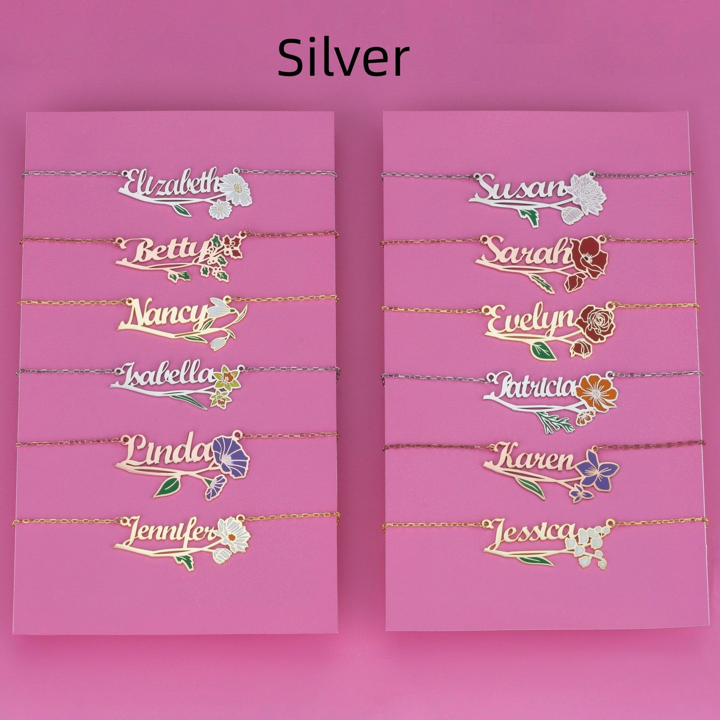 Stainless Steel English Letter Name Necklace