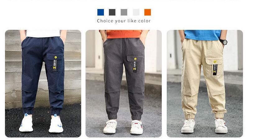 Boys' Casual Pants Spring And Autumn Decoration Body