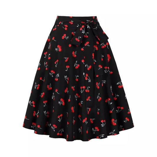 2024 Spring Series Belt Printing Fashion Skirt